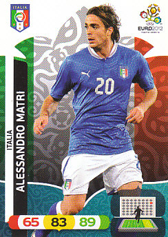 Alessandro Matri Italy Panini UEFA EURO 2012 #128